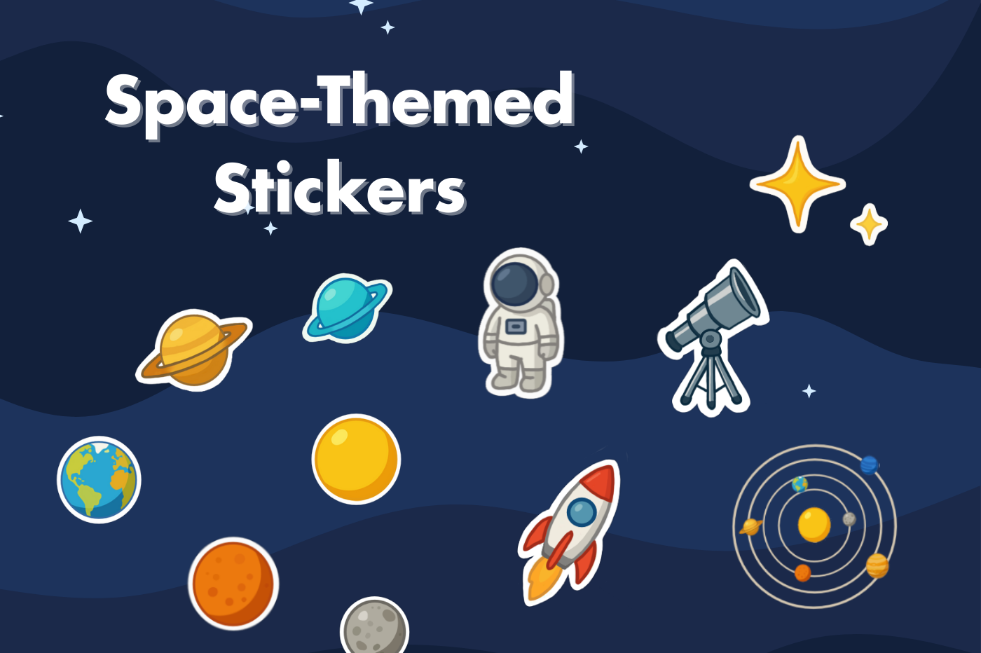 Space-Themed Sticker Pack