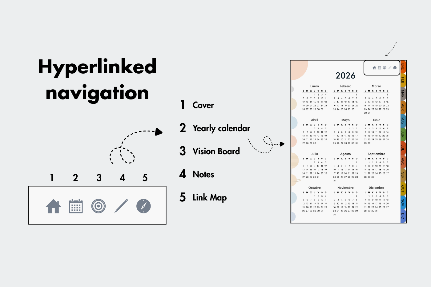 2026 Planner - Space theme (Monday Start)