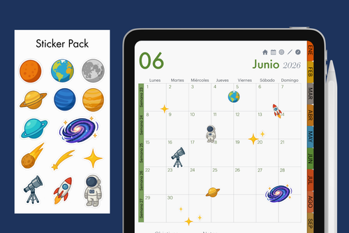 Space-Themed Sticker Pack